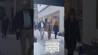Woody Allenhis wife Soon-Yi and Bill O’Reilly arriving at Cindy Adams’birthday in NYC last night