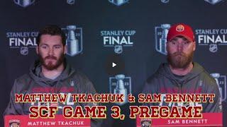 Matthew Tkachuk & Sam Bennett Florida Panthers Pregame - Cup Final G3 v Vegas Golden Knights