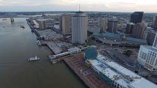 DJI Phantom 3 Professional New Orleans Skyline and Riverfront in 4K