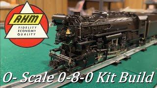 AHM O-Scale IHB 0-8-0 Kit Build and 3-Rail Modification