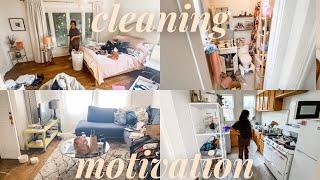 Messy To Clean  MOTIVATIONAL SPEED CLEAN WITH ME  One Bedroom Apartment Los Angeles