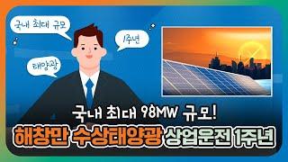 보성뉴스룸 국내 최대 98MW 규모 해창만 수상 태양광 발전소 상업운전 1주년 