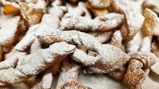 Crispy homemade #cookies Angel wings khvorost faworki. No oven no baking easy to cook 