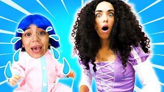 Disney princess is a baby doll? Funny stories for kids & Family fun for kids