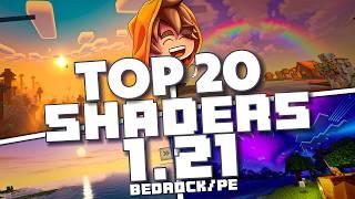 MEGA TOP 20 SHADERS para MINECRAFT PEBEDROCK 1.21+  GAMA BAJA MEDIA y ALTA