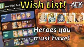 Dont lose progress due to a bad Wish List - AFK Journey