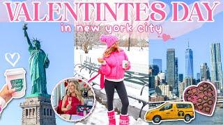  Valentines Day Vlog   Snow in Central Park Manhattan Cruise Massages Dinner  LN x NYC