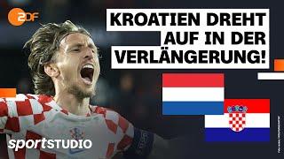 Niederlande – Kroatien Highlights  UEFA Nations League Halbfinale 202223  sportstudio