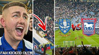 SHEFFIELD WEDNESDAY VS IPSWICH TOWN  0-1  CRAZY AWAY END & HOSTILE HILLSBOROUGH AS TOWN WIN