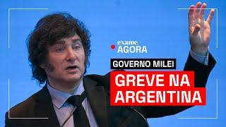 Em meio a recuperação da popularidade Milei enfrenta greve na Argentina