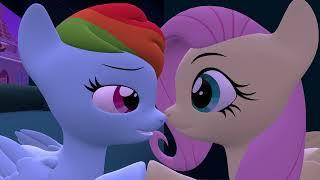 My little pony - Rainbow dash x Fluttershy kissing