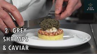 Amazing GREY SHRIMPS with CAVIAR by 2 star chef Lionel Rigolet Comme Chez Soi Belgium