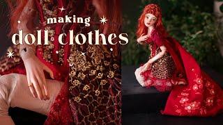 Making doll clothes for porcelain BJD - embroidery beading BJD shoes  Nymphai Dolls