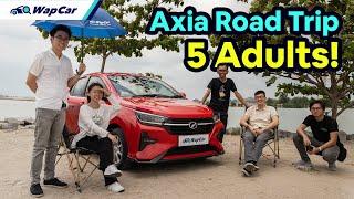 2023 Perodua Axia 1.0 AV Review in Malaysia Five Adults Plus Luggage on ONE Full Tank?  WapCar