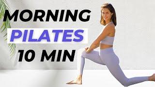 10 min DAILY MORNING PILATES Workout I BURN & STRETCH I Do this every morning