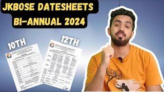 Jkbose Released Datesheet For Class 10th & 12th Bi Annual Jkbose Board Exams Must Watch & Share