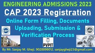 Engineering Registration Admissions 2023  CAP 2023 Online Registration Process Demo  MH CET 2023