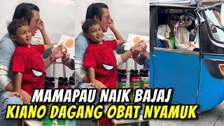 KIANO IKUTAN PAPA DAGANG OBAT NYAMUK..MAMAPAU KELILING KOTA NAIK BAJAJ