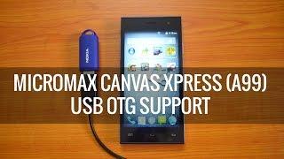 USB OTG Support on Micromax Canvas Xpress A99