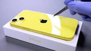 iPhone 14 Plus Yellow Unboxing and Camera Test -  ASMR