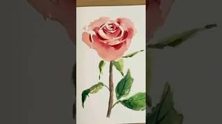 How to paint a rose in 60 seconds