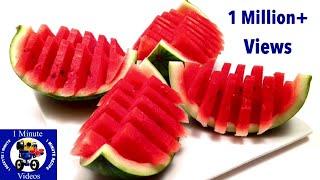 How to Quickly Cut and Serve a Watermelon  Cutting Skills Fruit Decoration Garnish