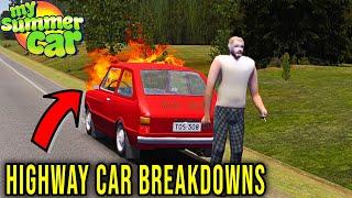 HIGHWAY CAR BREAKDOWNS - A NEW WAY TO EARN MONEY AND HELP OTHERS - My Summer Car #343  Radex