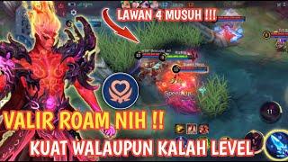 VALIR ROAM TANK OP JUGA  LAWAN 4 MUSUH LANGSUNG GASS - VALIR MOBILE LEGENDS