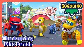 Thanksgiving Dino Parade  Go Go Dino Thanksgiving Special  Holiday Special Cartoon  For Kids