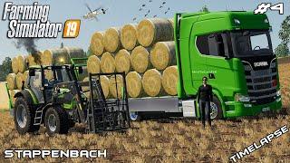 Baling straw & stacking bales in hayloft  Animals on Stappenbach  Farming Simulator 19  Episode 4