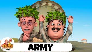 Army  आर्मी  Comedy Funny Cartoon  मोटू पतलू  Full Ep 60  Motu Patlu Show 2024