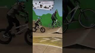 COOLEST father son moment EVER riding #bike #bmx #bikepark #bikelife #cooldad #bikelover #kids