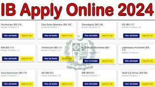 How to Apply For IB Jobs 2024 Registration Online in Intelligence Bureau Jobs Apply Online in IB