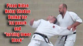 Practical Kata Bunkai Pinan Nidan  Heian Shodan Turning Lower Block