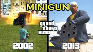 Evolution of Minigun in GTA games