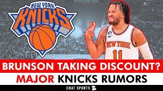 JUICY KNICKS RUMORS Jalen Brunson To Sign MAJOR DISCOUNT Extension Tomorrow per Big Knick Energy