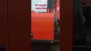 excavator Hitachi dimedan rawa rawa