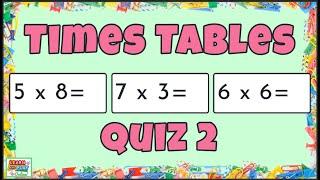Mixed Times Tables Quiz 2