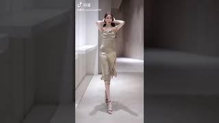 Stunning Golden silk satin slip dress