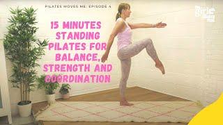 15 Minute Standing Pilates for Leg Strength Balance and Coordination- At Home No Equipment