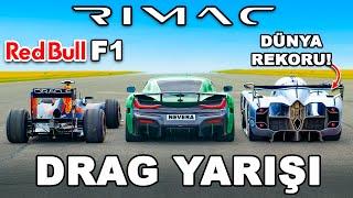 F1 vs Dünyanın EN HIZLI Hiper Arabaları DRAG YARIŞI