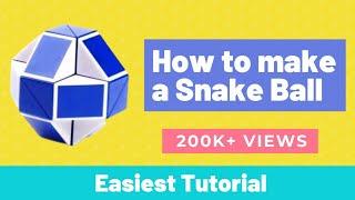 How to solve rubiks snake cube puzzle into a ball । How to make a snake cube into a ball