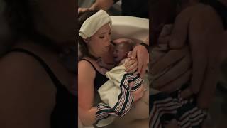 Dad Catches His Daughter  #waterbirth #birthstory #birthvideography #birthcenter #justborn