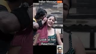 funny reaction on neck crack and ear crack @IndianMassage #asmr #shorts #shortsfeed #neckcracking