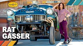 RAT GASSER Steve Darnells Freaked-Out 55 Vintage Chevy Drag Car  EP3