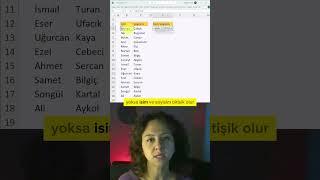 Excel İsim Soyisim Birleştirme