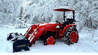 Snow Storm Hits - Trees Down - Loss of Power - Kubota L2501 Tractor Work