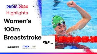 WHAT A SWIM ‍️  Womens Swimming 100m Breaststroke Highlights  #Paris2024