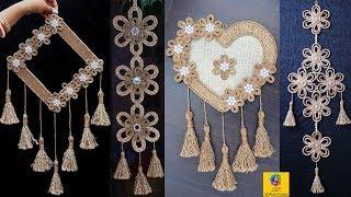 4 Best Creative Jute Wall Hangings Room Decoration Ideas  Best out of waste Jute Craft Designs