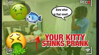 TELLING MY GIRLFRIEND HER  STINKS TO GET HER REACTION #pranks #couplegoals